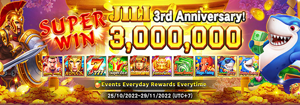 Ikatlong Anibersaryo ng JILI Game, Jili Fishing & Jili Slots Super Win ?3M