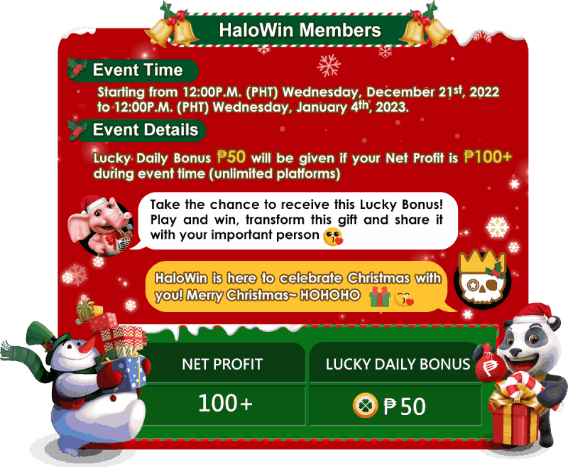 Daily Bonus ?50, Christmas and New Year Limited Bonus Offer