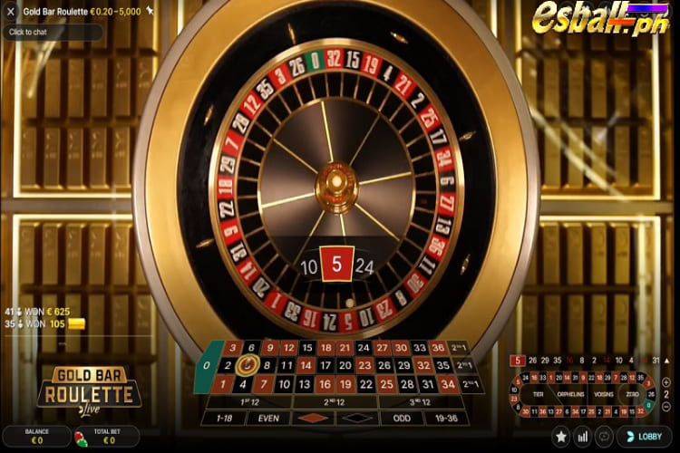 Gold Bar Roulette Evolution, Evolution Gold Bar Roulette Live