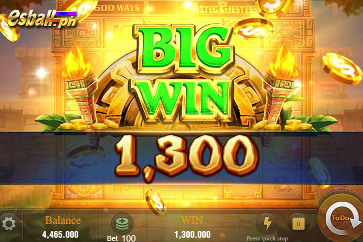 Aztec Priestess JILI Slot Maaari Kang Manalo Anumang Oras Mong Maglaro-BIG WIN 1,300