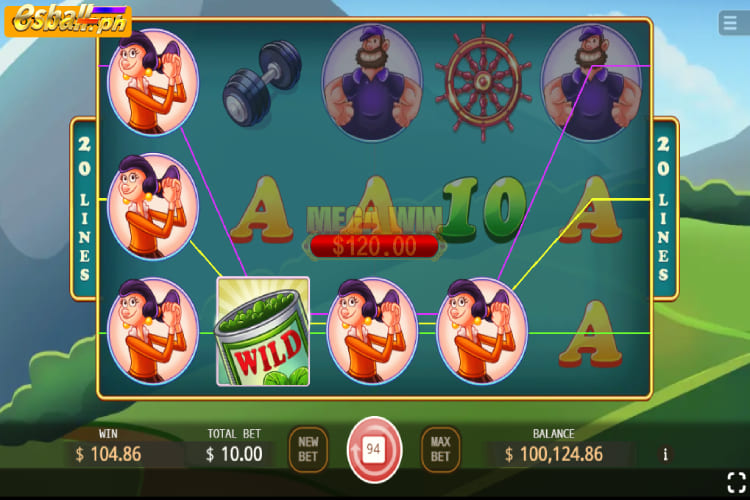 5 Cartoon Themed Slot Machines-Sailor Man Slot Game